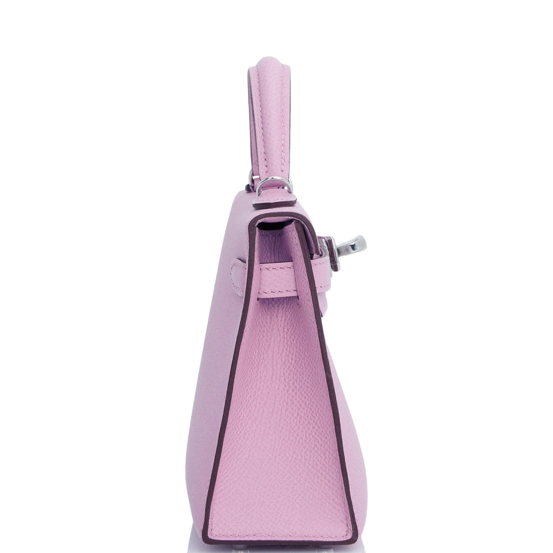 Hermes Kelly 20 Sellier Mauve Sylvestre Epsom Palladium Hardware