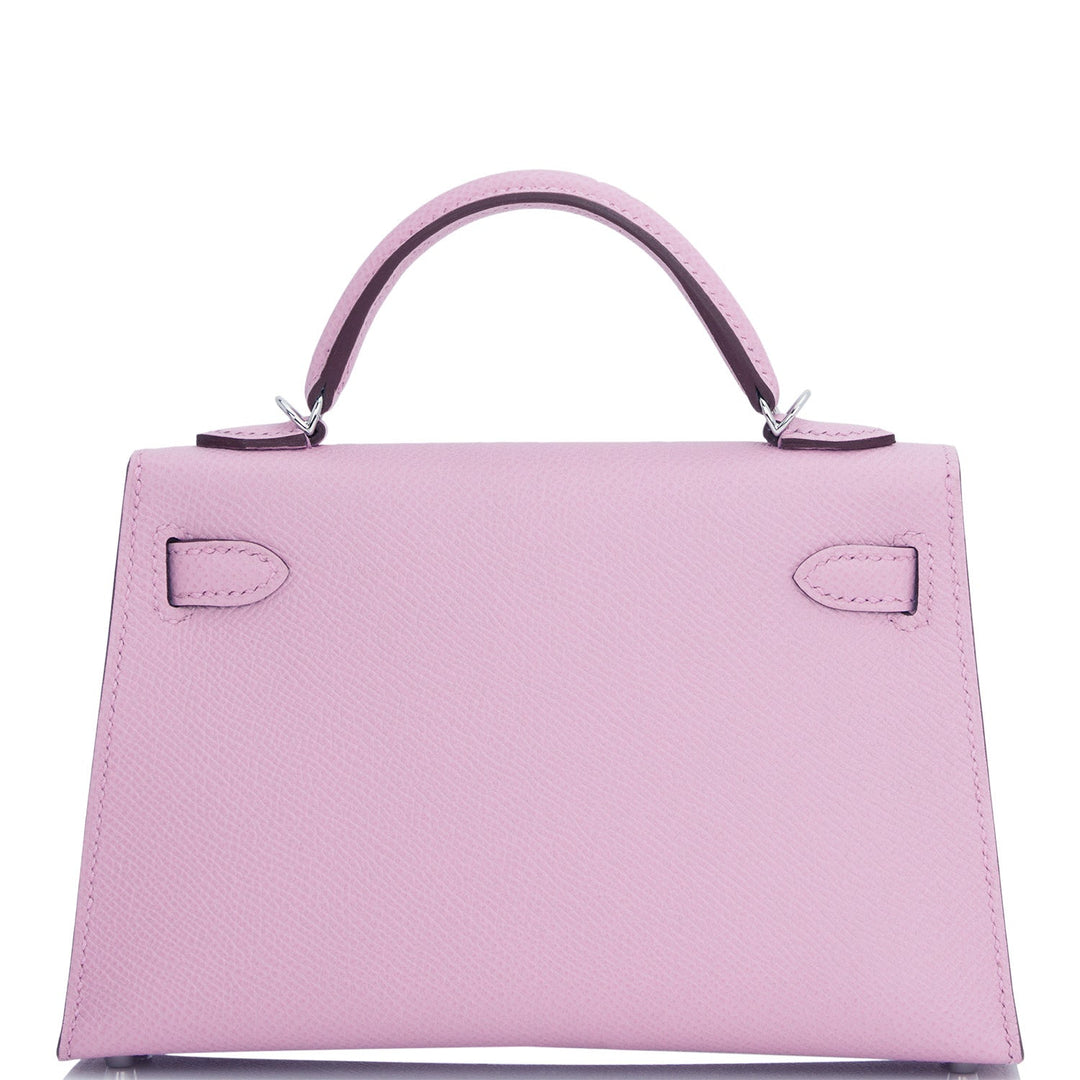 Hermes Kelly 20 Sellier Mauve Sylvestre Epsom Palladium Hardware