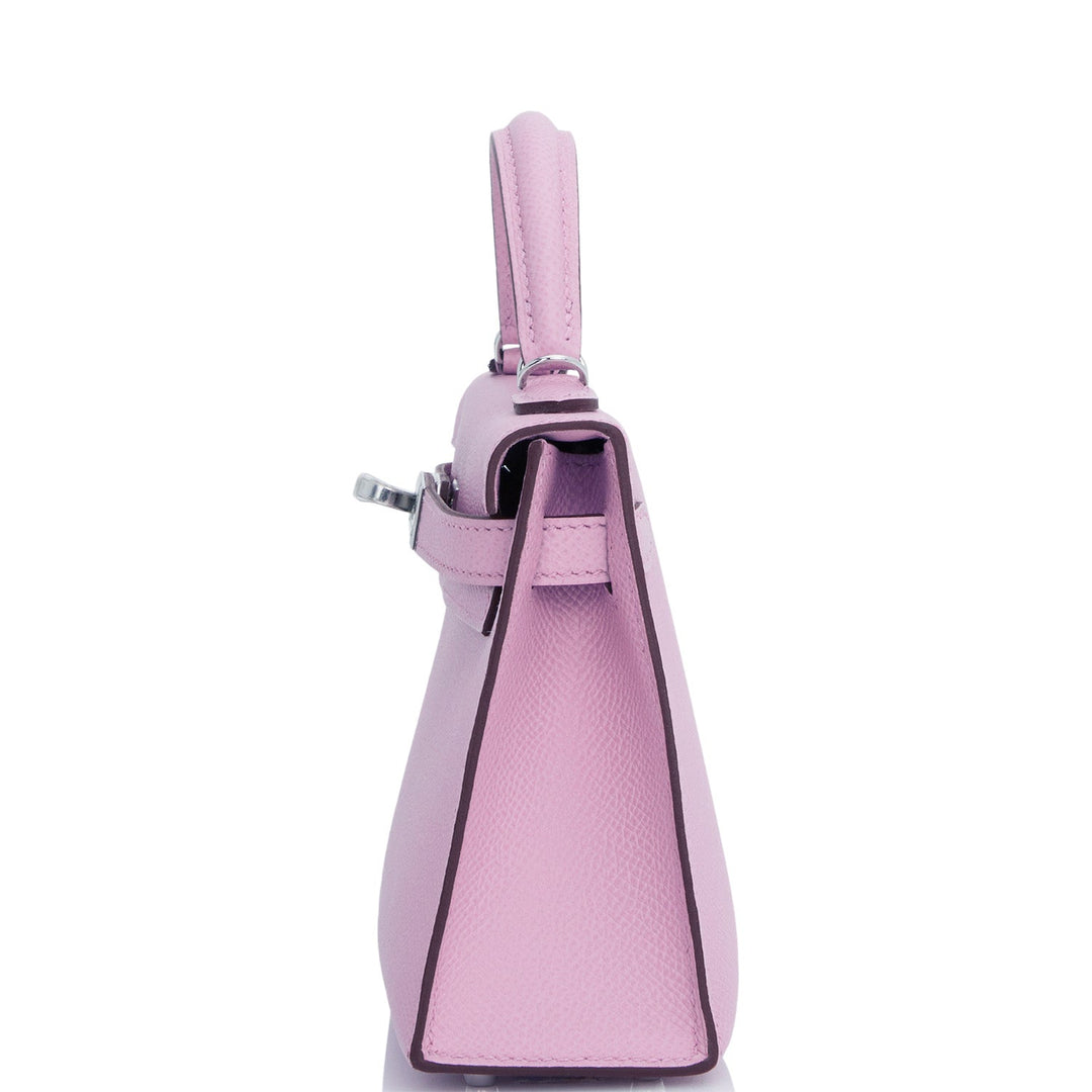 Hermes Kelly 20 Sellier Mauve Sylvestre Epsom Palladium Hardware