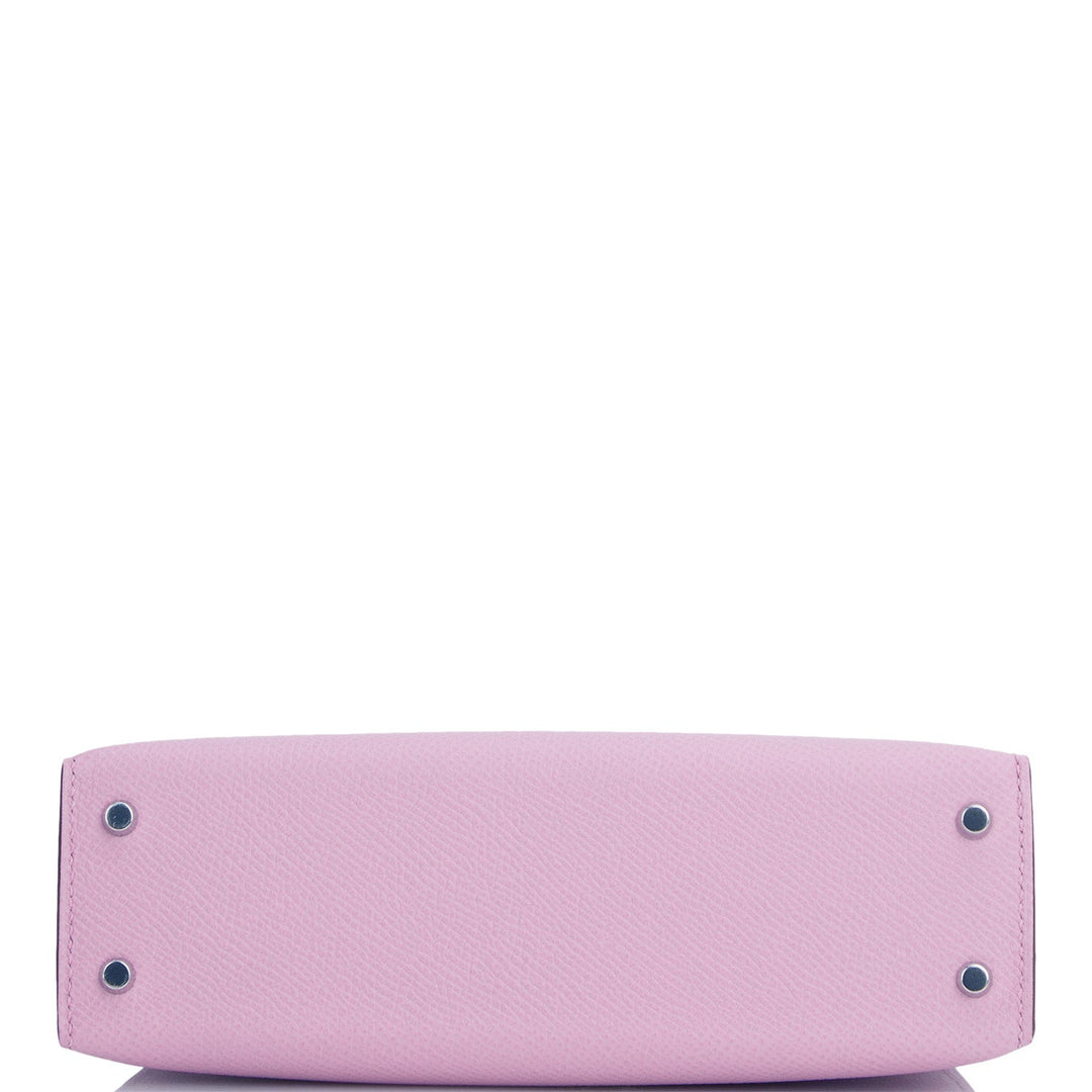 Hermes Kelly 20 Sellier Mauve Sylvestre Epsom Palladium Hardware