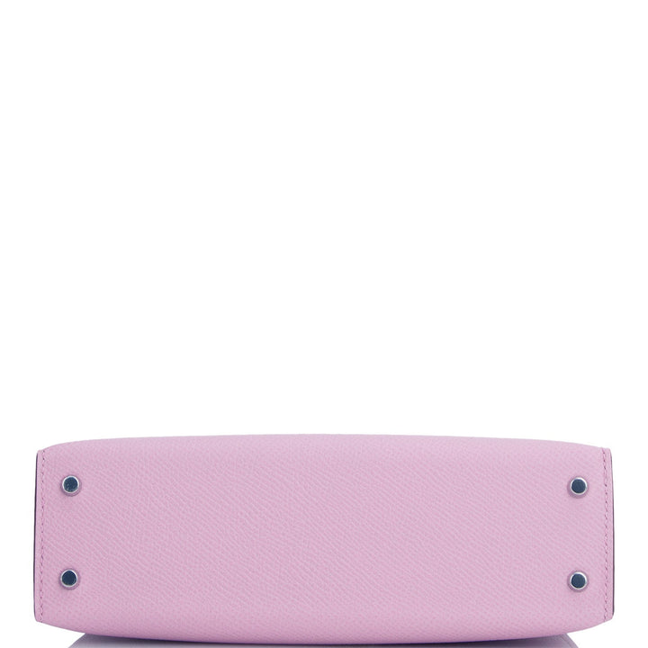 Hermes Kelly 20 Sellier Mauve Sylvestre Epsom Palladium Hardware