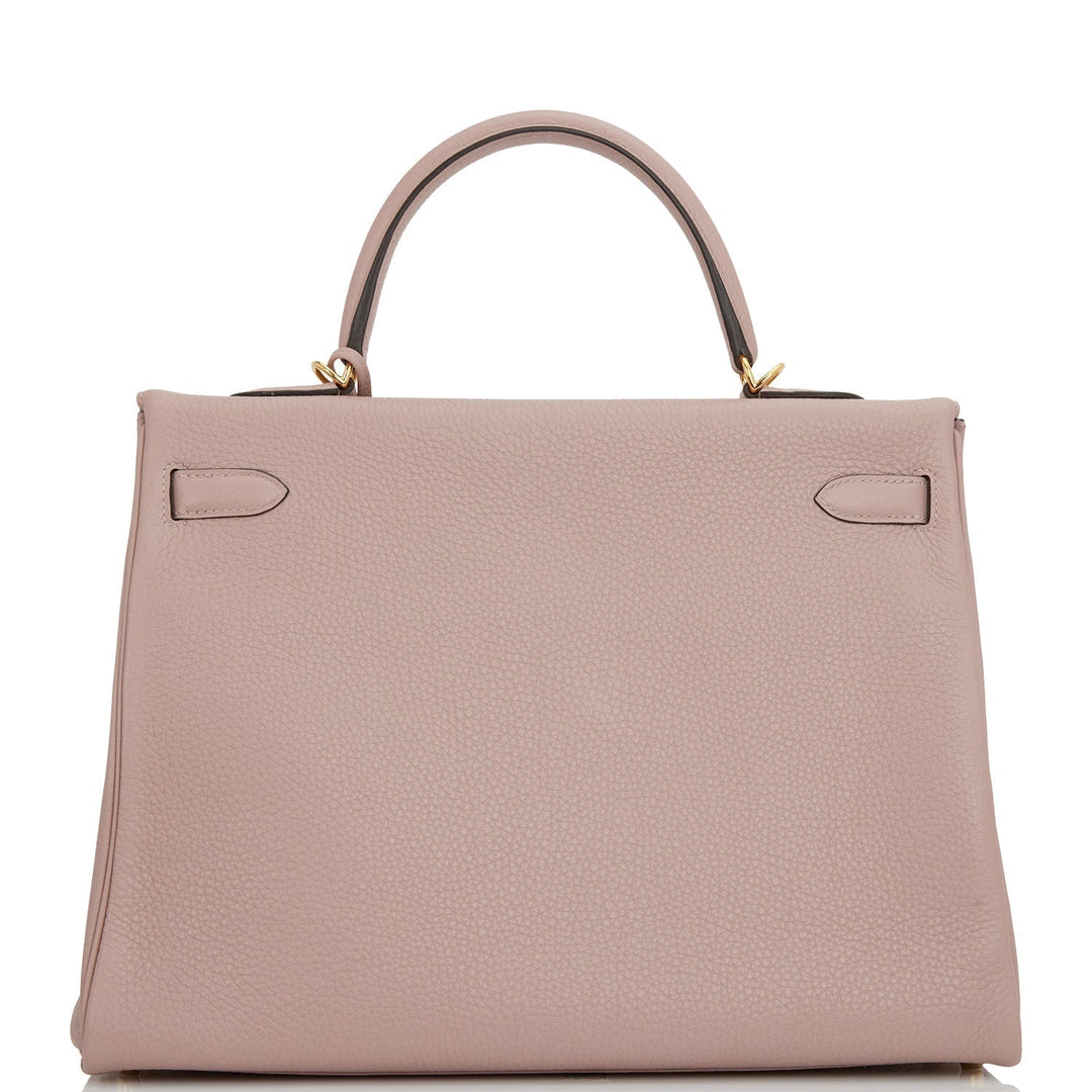 Hermes Kelly 32 Retourne Glycine Clemence Gold Hardware