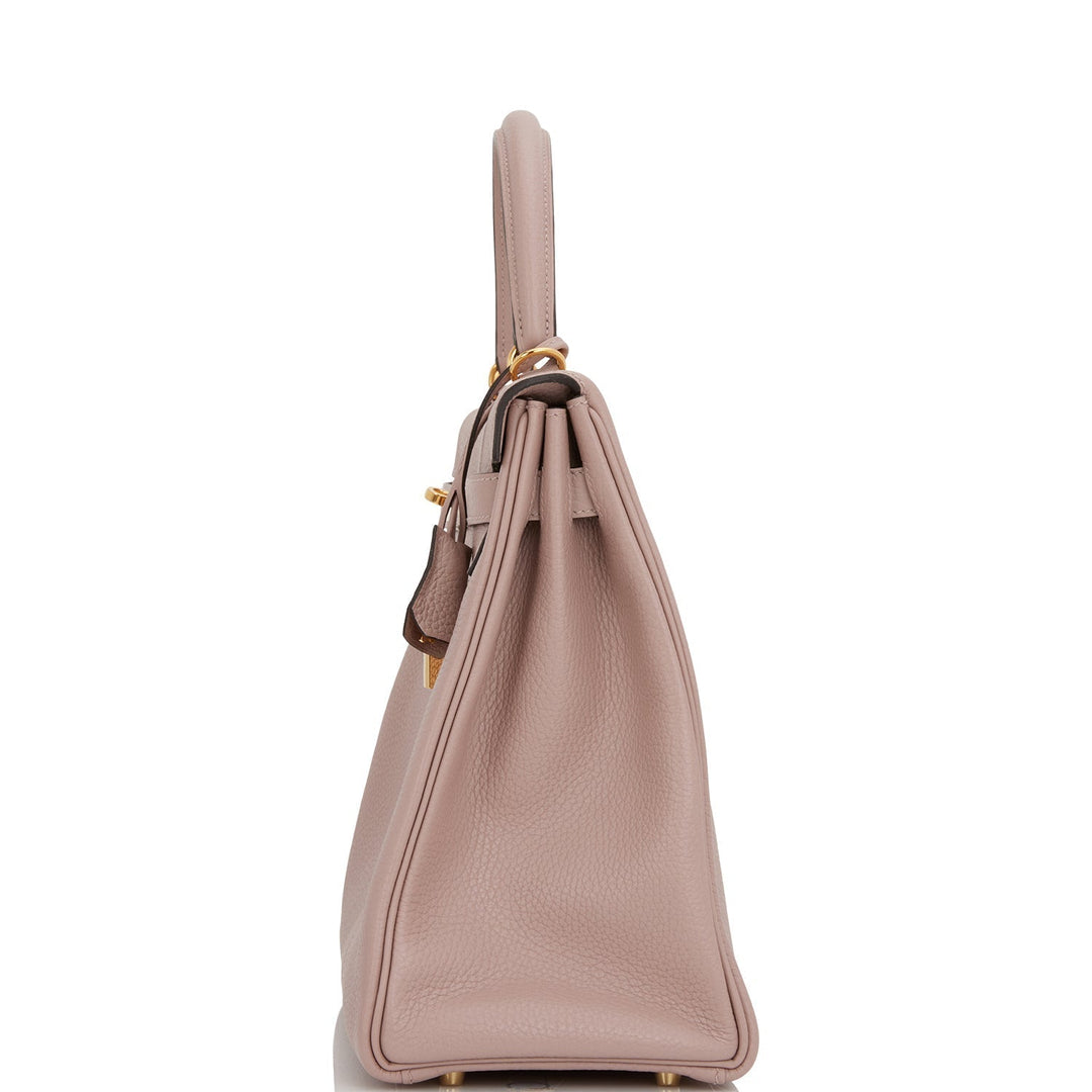 Hermes Kelly 32 Retourne Glycine Clemence Gold Hardware