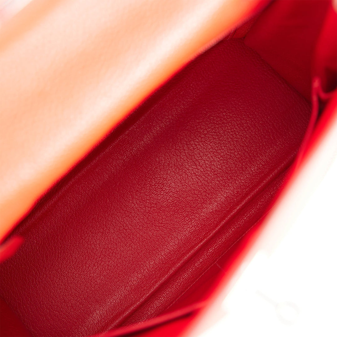 Hermes Kelly 32 Mou Vermillion Togo Palladium Hardware