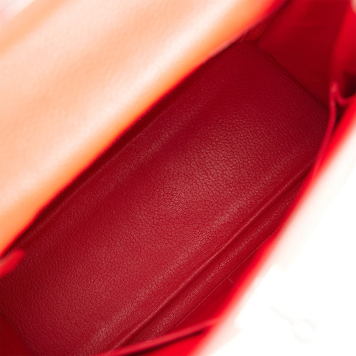 Hermes Kelly 32 Mou Vermillion Togo Palladium Hardware