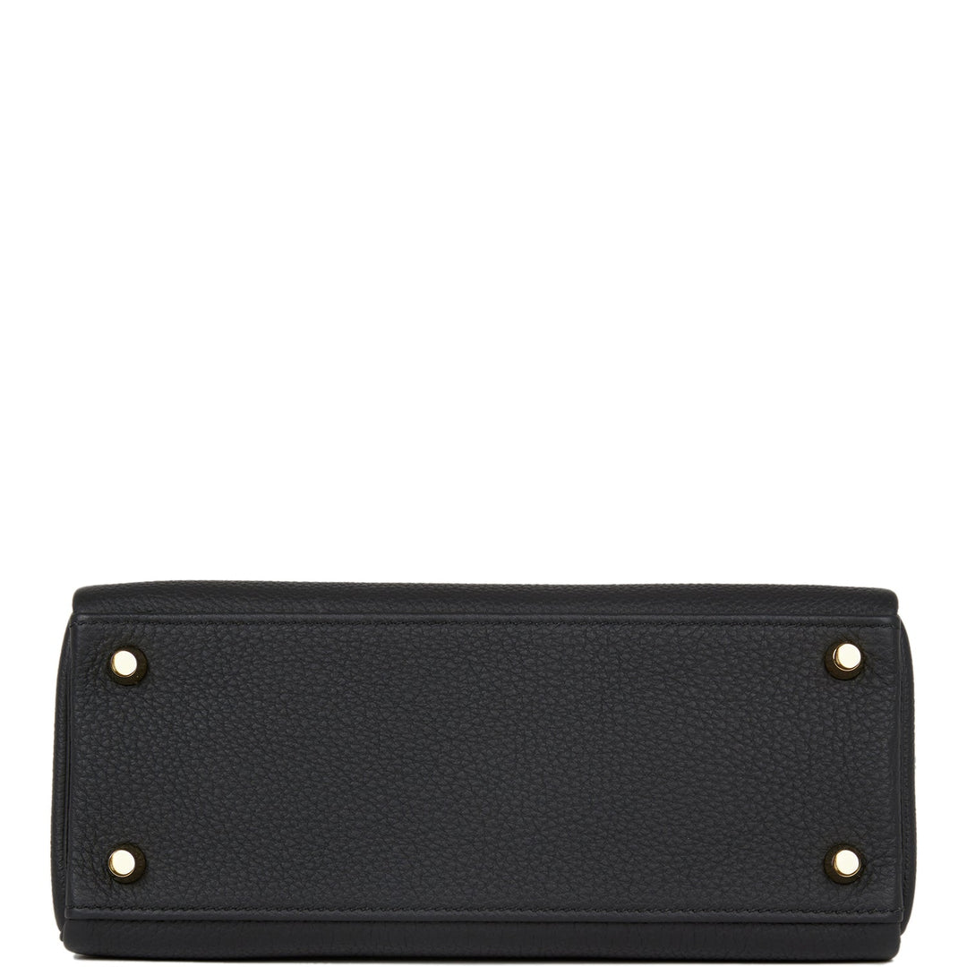 Top quality Hermes Kelly Retourne 25 Black Togo Gold Hardware