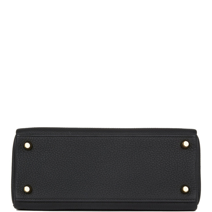 Top quality Hermes Kelly Retourne 25 Black Togo Gold Hardware