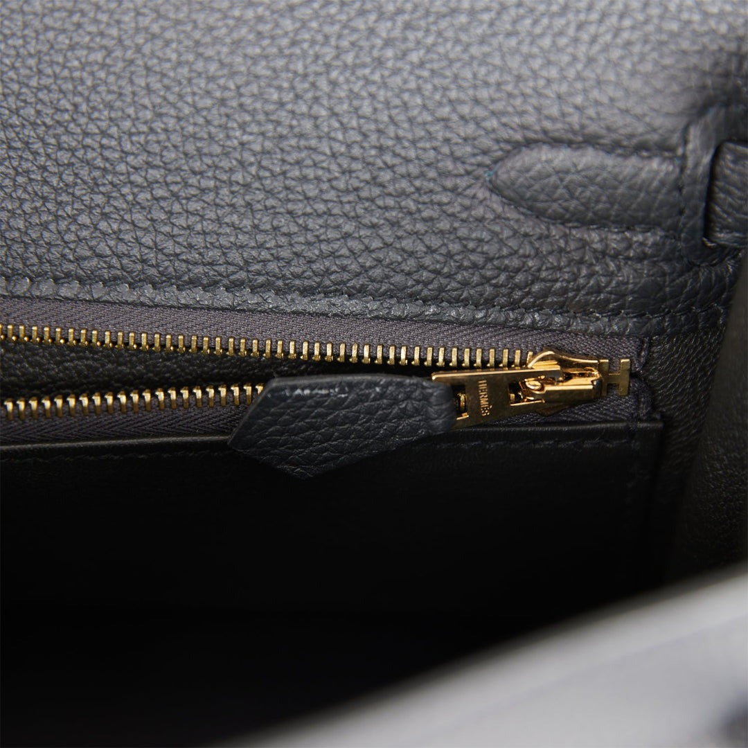 Top quality Hermes Kelly Retourne 25 Black Togo Gold Hardware