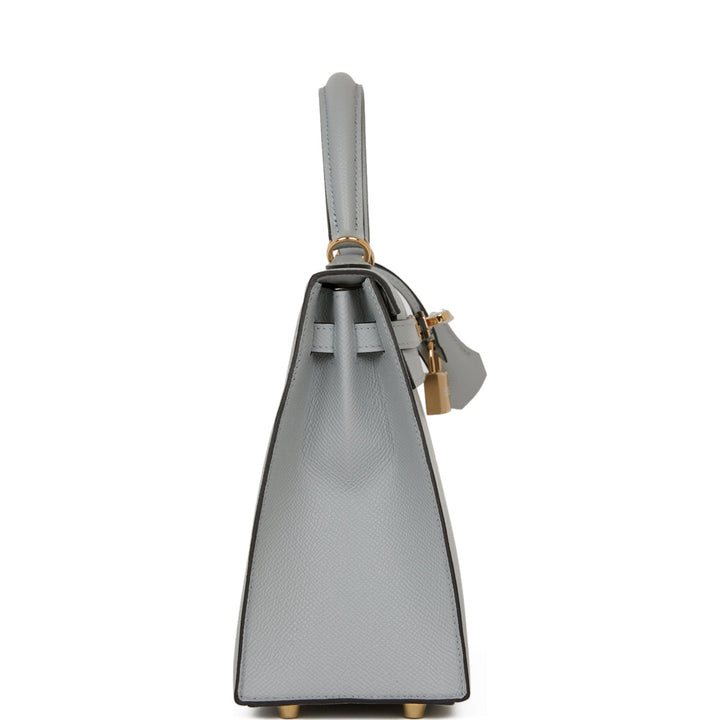 Top quality Hermes Special Order (HSS) Kelly Sellier 25 Bleu Glacier Verso Epsom Permabrass Hardware