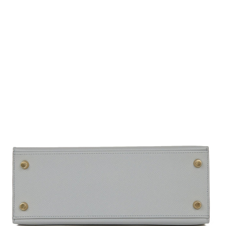 Top quality Hermes Special Order (HSS) Kelly Sellier 25 Bleu Glacier Verso Epsom Permabrass Hardware