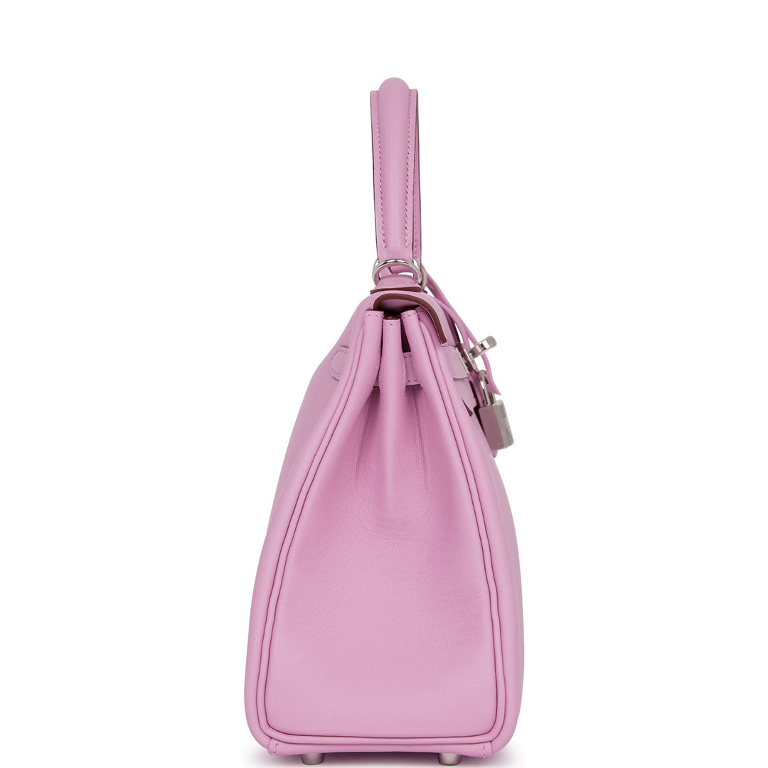 Hermes Kelly 25 Retourne Mauve Sylvestre Swift Palladium Hardware