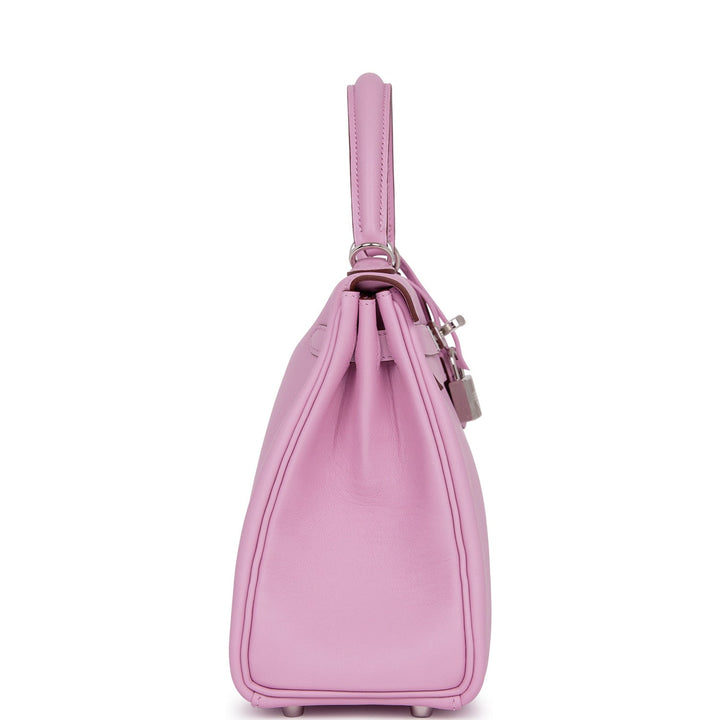 Hermes Kelly 25 Retourne Mauve Sylvestre Swift Palladium Hardware