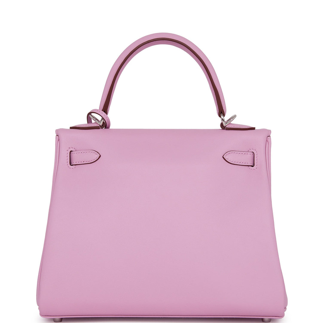 Hermes Kelly 25 Retourne Mauve Sylvestre Swift Palladium Hardware
