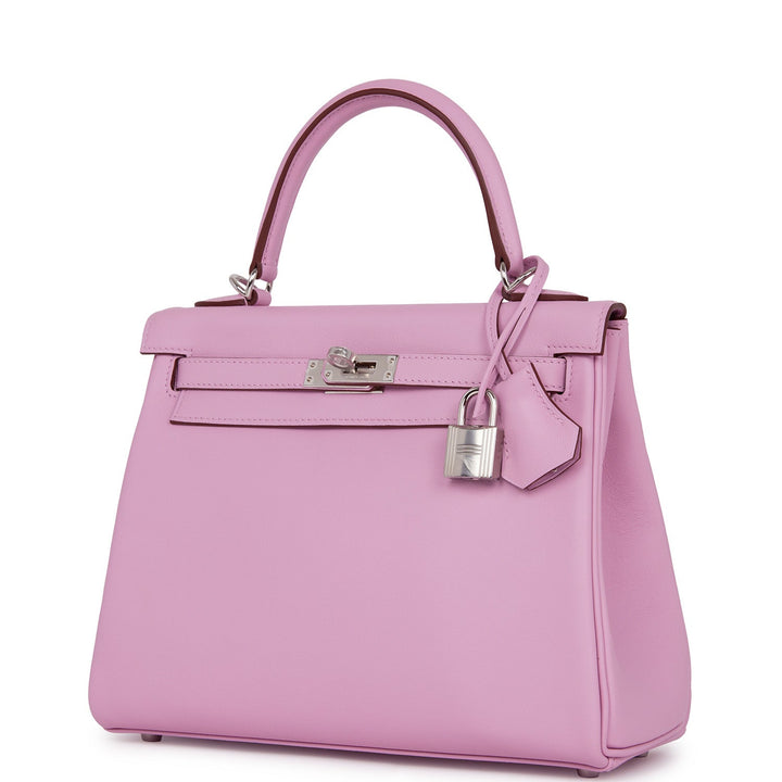 Hermes Kelly 25 Retourne Mauve Sylvestre Swift Palladium Hardware