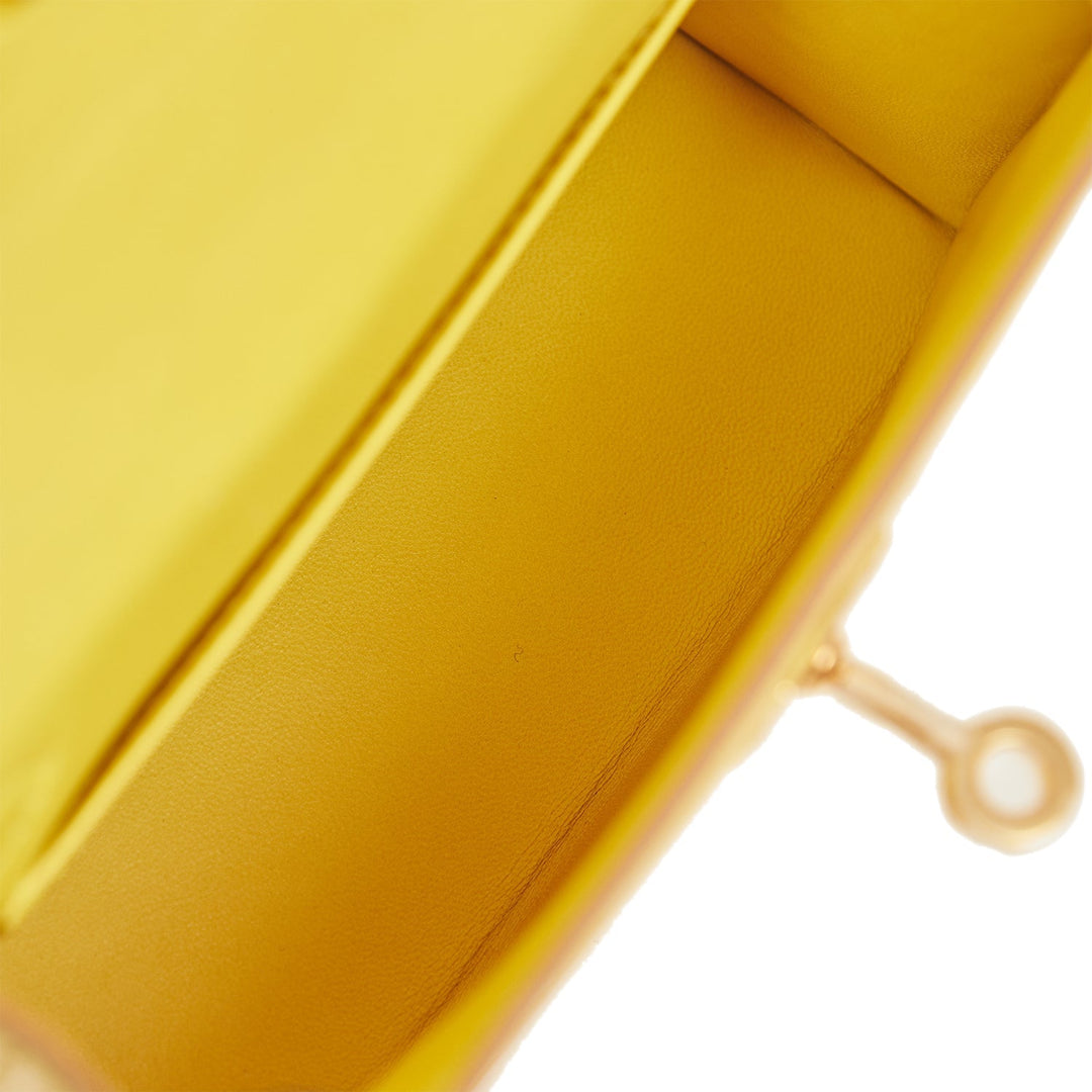 Hermes Kelly 20 Sellier Mimosa Matte Alligator Gold Hardware