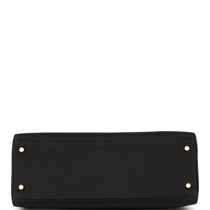 Hermes Kelly 32 Retourne Black Togo Gold Hardware