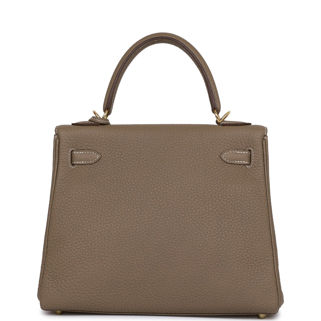 Hermes Kelly 25 Retourne Etoupe Togo Gold Hardware