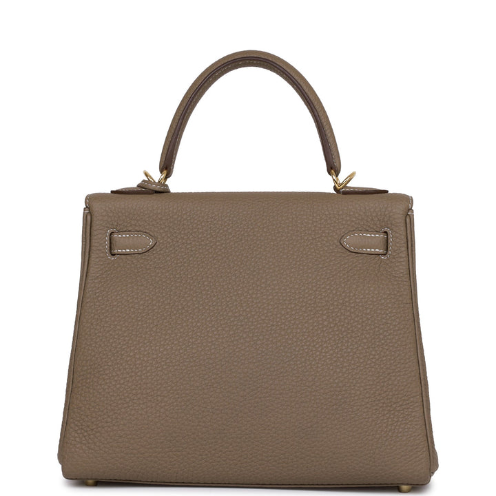 Hermes Kelly 25 Retourne Etoupe Togo Gold Hardware