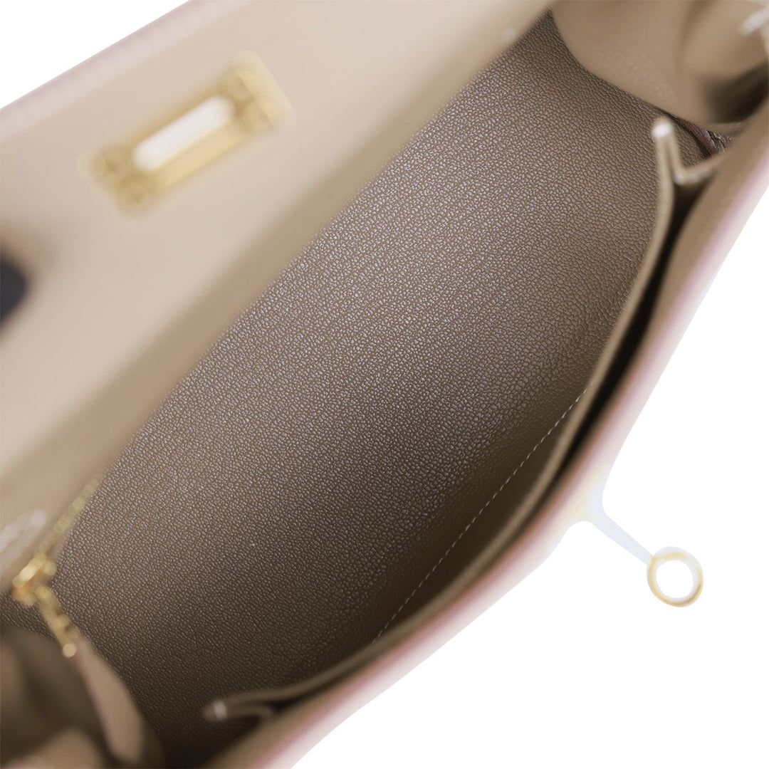 Hermes Kelly 25 Retourne Etoupe Togo Gold Hardware