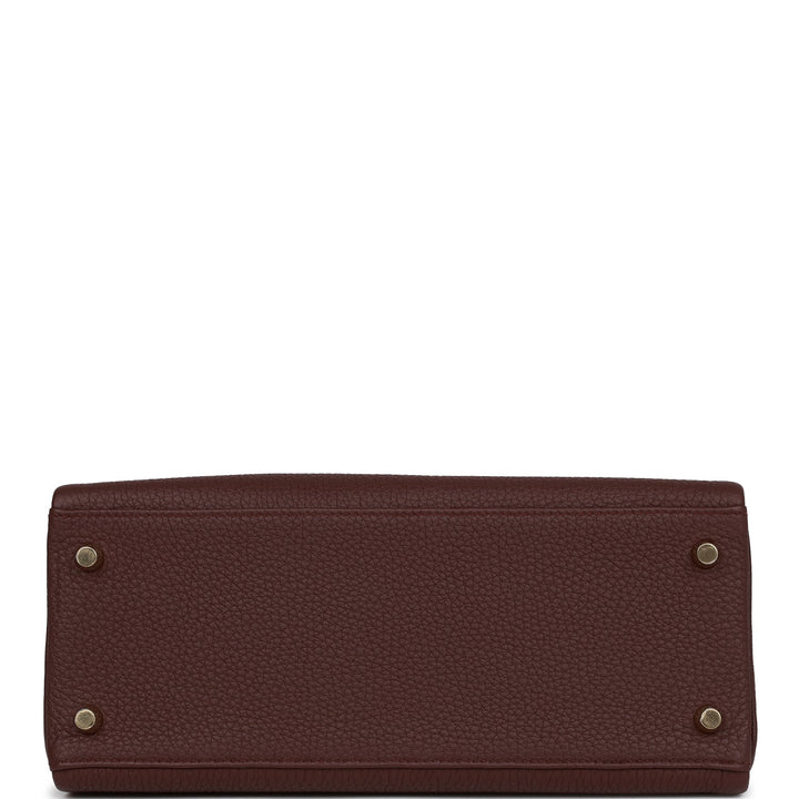 Hermes Kelly 28 Retourne Bordeaux Togo Gold Hardware
