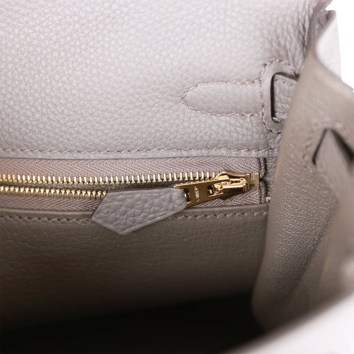 Top quality Hermes Kelly Retourne 25 Etain Togo Gold Hardware