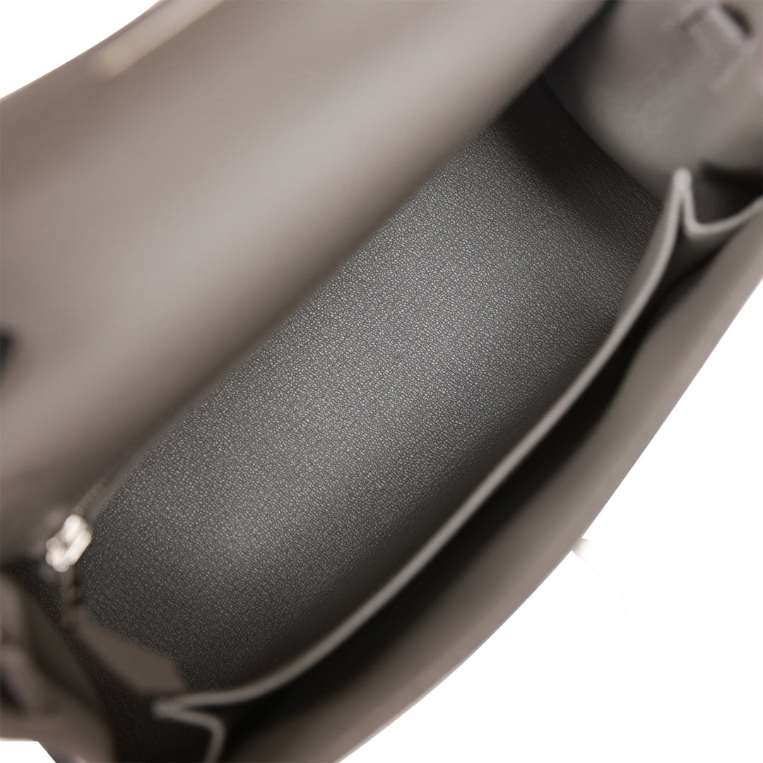 Hermes Kelly 25 Sellier Gris Meyer Epsom Palladium Hardware