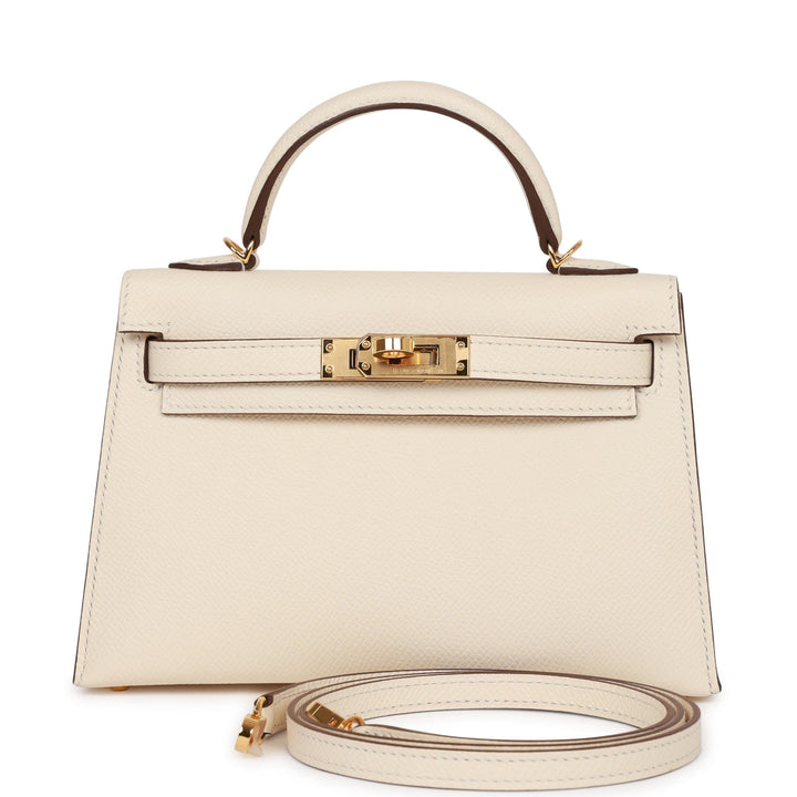 Hermes Kelly 20 Sellier Nata Epsom Gold Hardware
