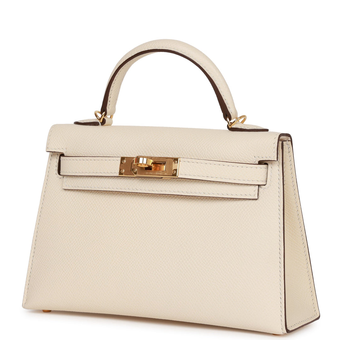 Hermes Kelly 20 Sellier Nata Epsom Gold Hardware
