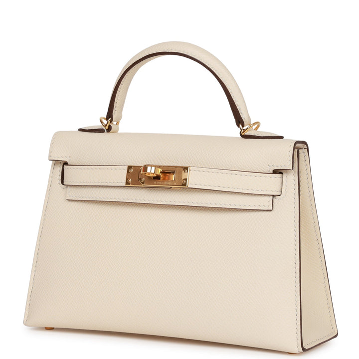 Hermes Kelly 20 Sellier Nata Epsom Gold Hardware