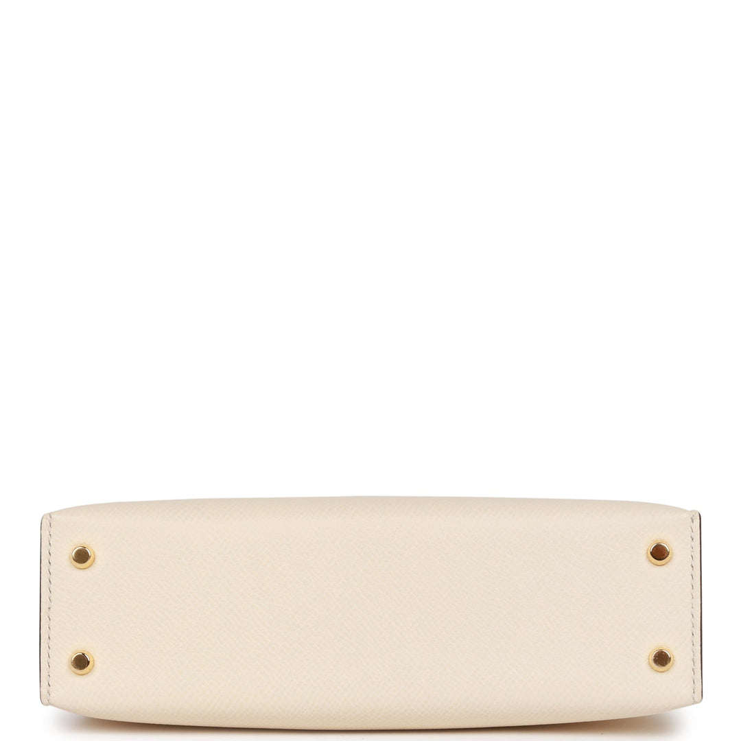 Hermes Kelly 20 Sellier Nata Epsom Gold Hardware