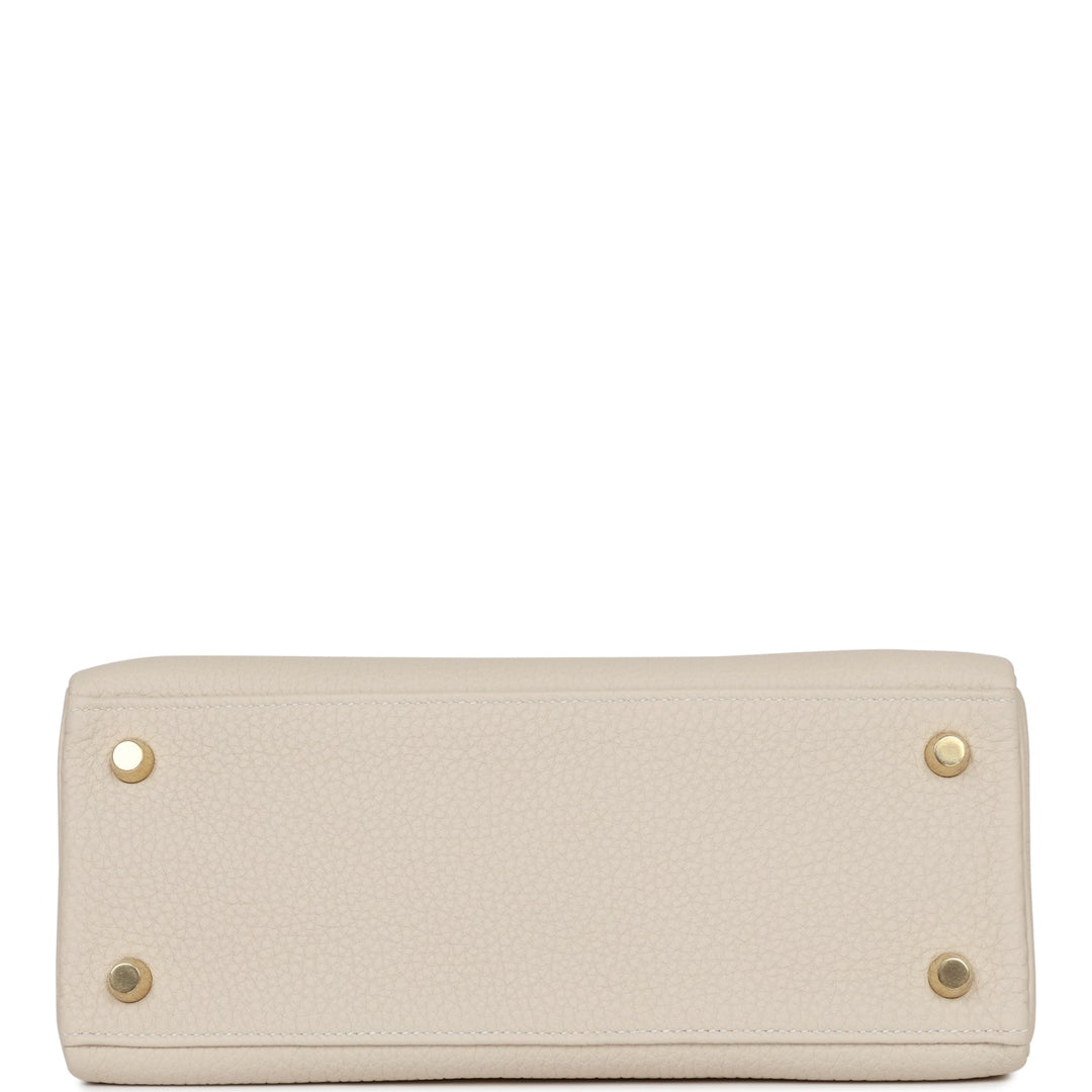 Hermes Kelly 25 Retourne Craie Togo Gold Hardware