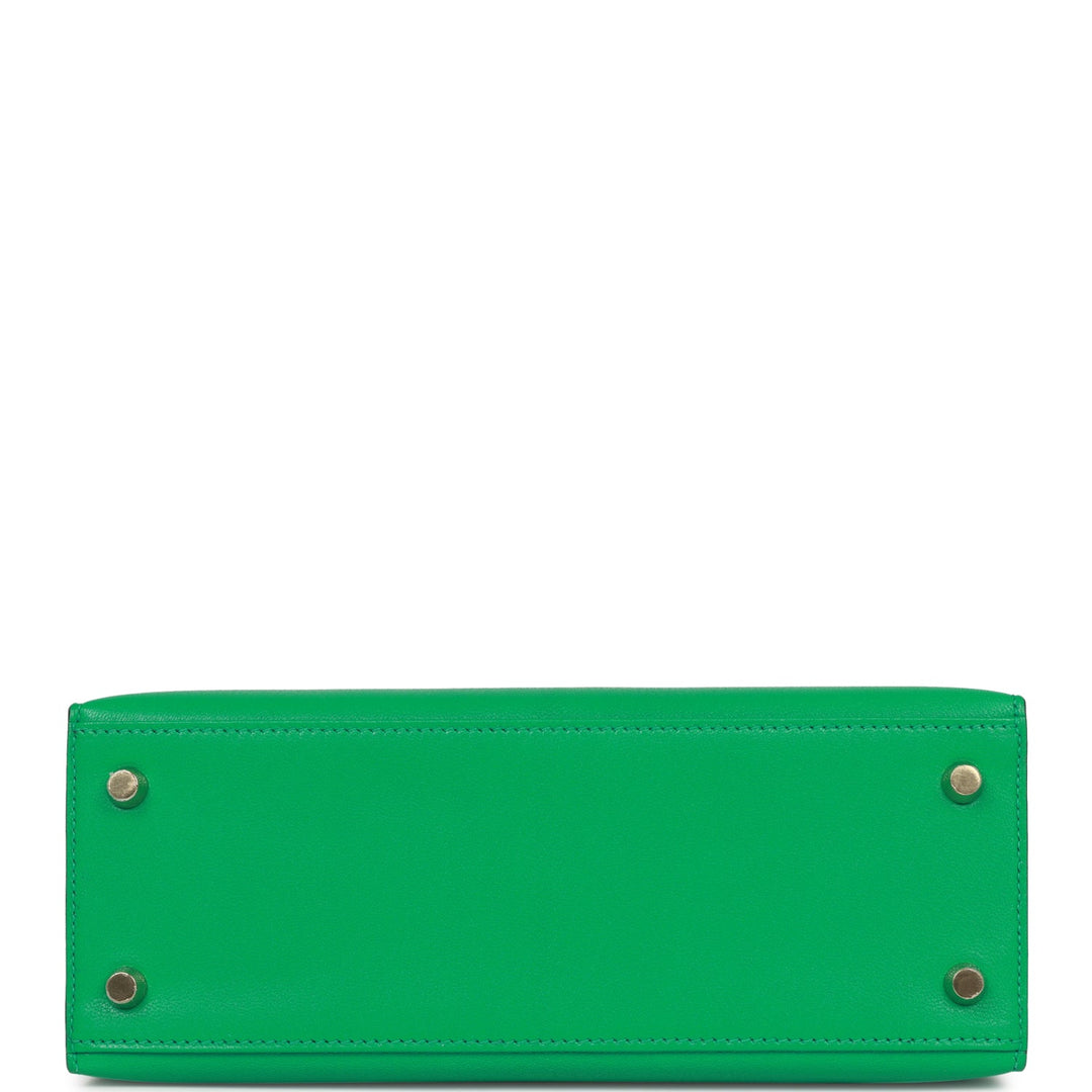Hermes Kelly 25 Sellier Menthe Chevre Gold Hardware