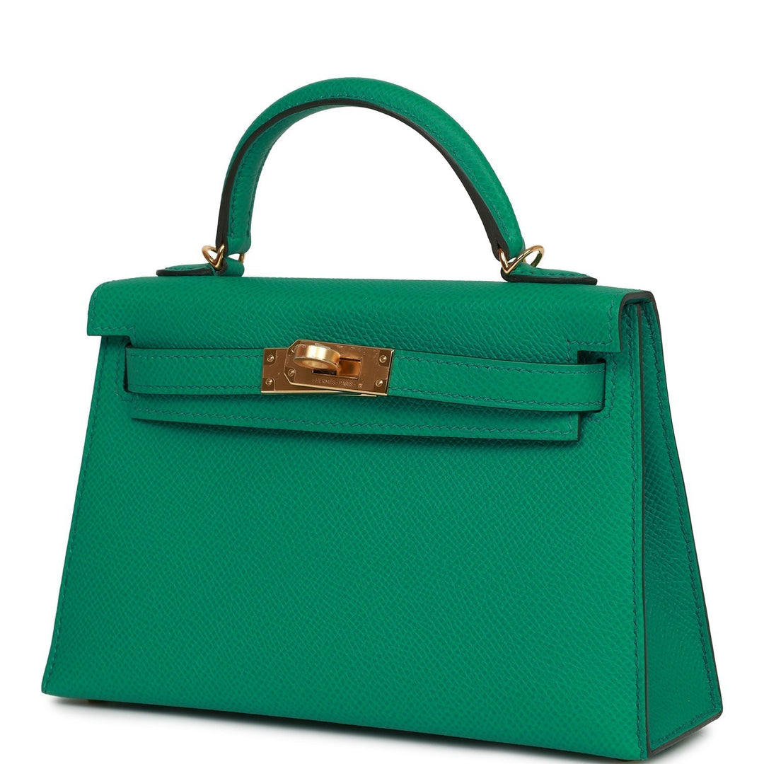 Hermes Kelly 20 Sellier Vert Jade Epsom Gold Hardware