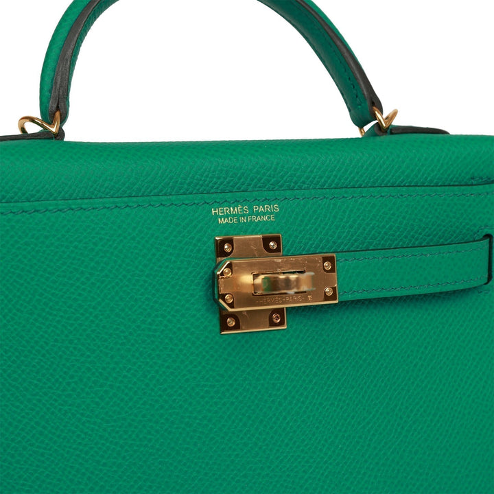 Hermes Kelly 20 Sellier Vert Jade Epsom Gold Hardware