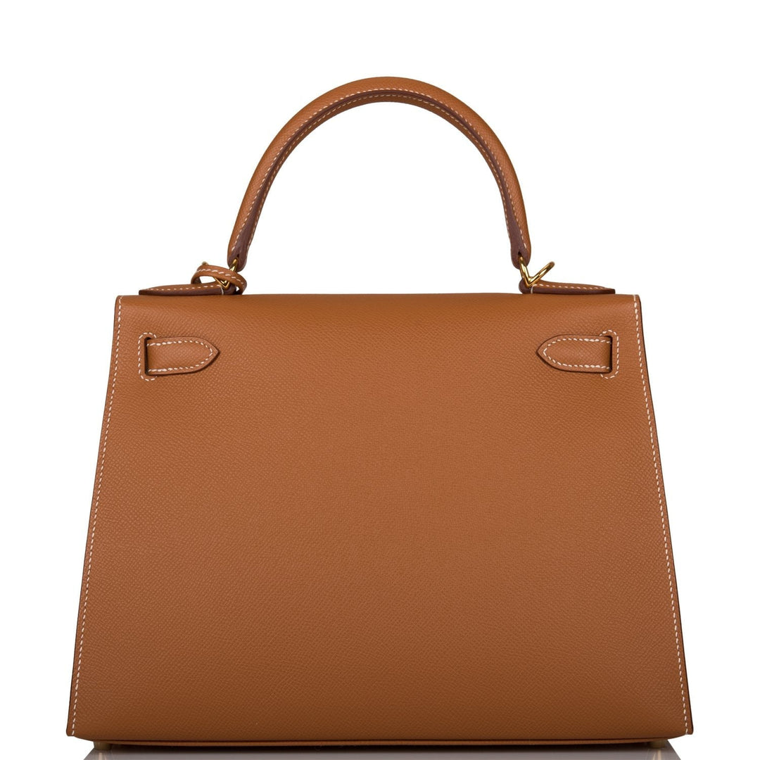 Hermes Kelly 28 Sellier Gold Epsom Gold Hardware