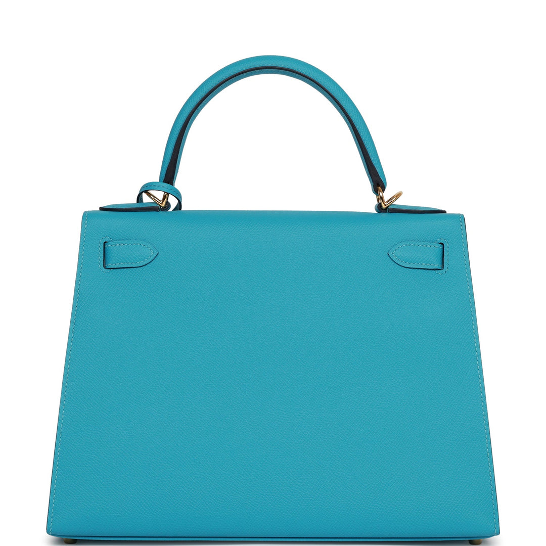 Hermes Kelly 28 Sellier Bleu du Nord Epsom Gold Hardware