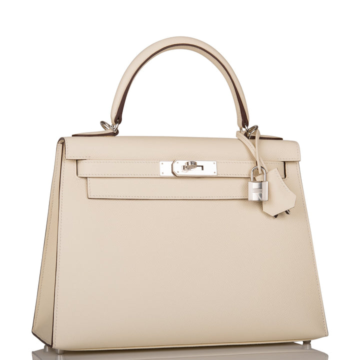 Hermes Kelly 28 Sellier Nata Verso Epsom Palladium Hardware
