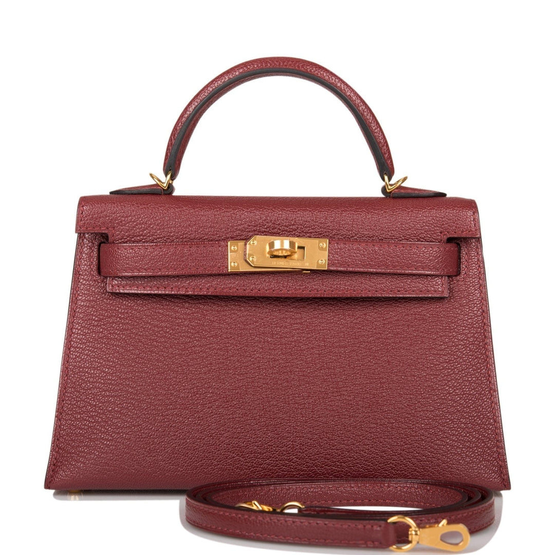Top quality Hermes Kelly Sellier 20 Rouge H Chevre Gold Hardware