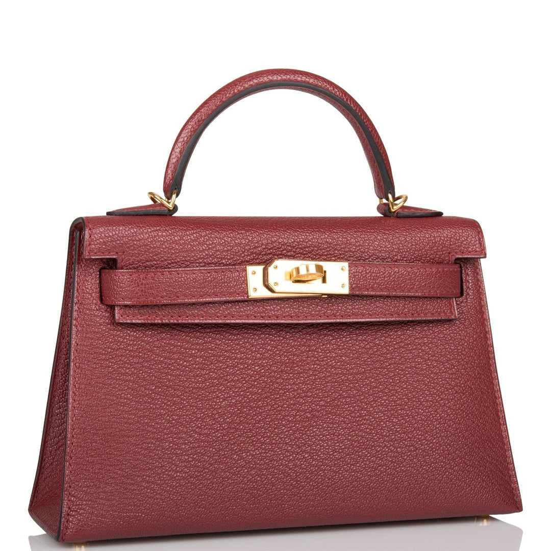 Top quality Hermes Kelly Sellier 20 Rouge H Chevre Gold Hardware