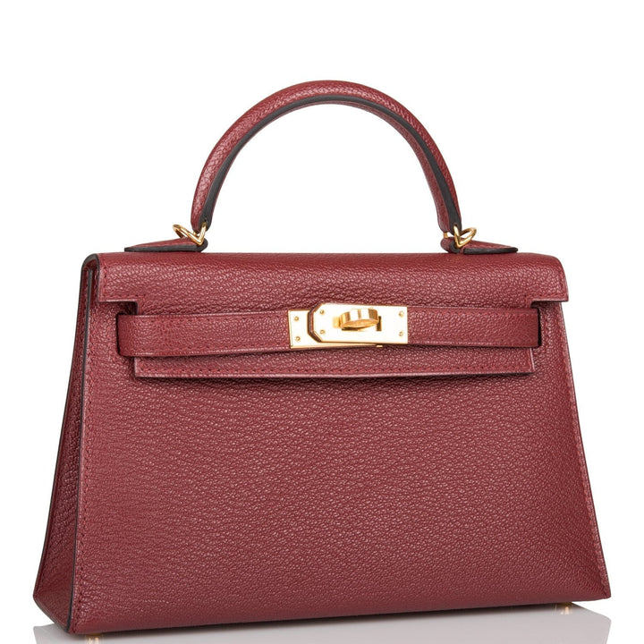 Top quality Hermes Kelly Sellier 20 Rouge H Chevre Gold Hardware