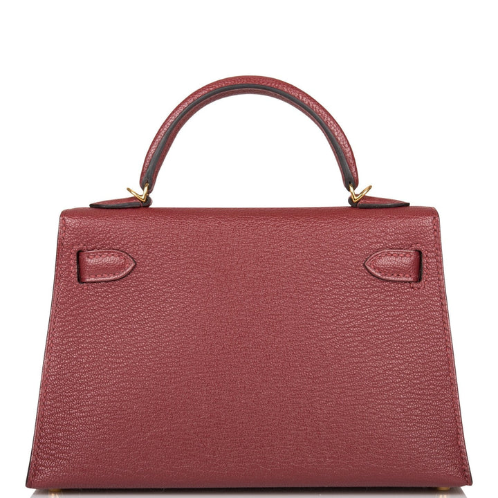 Top quality Hermes Kelly Sellier 20 Rouge H Chevre Gold Hardware