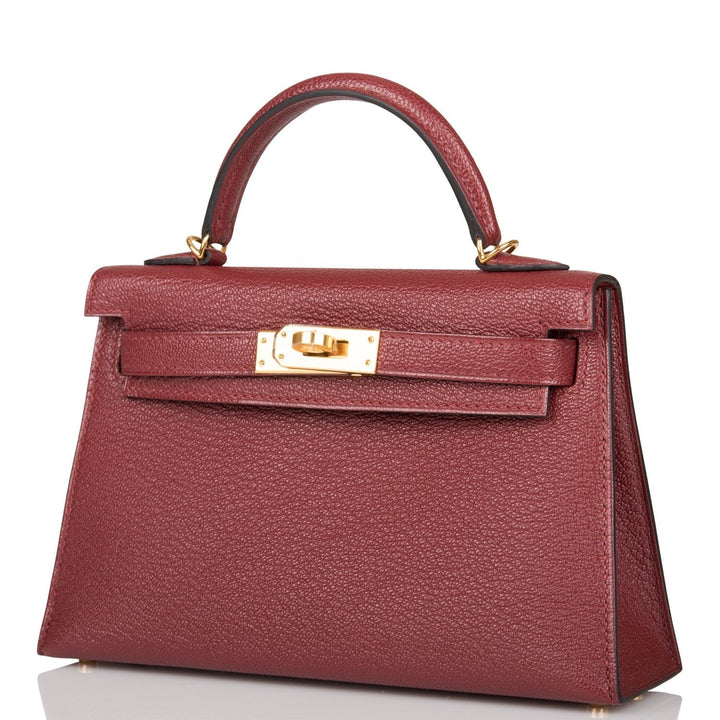 Top quality Hermes Kelly Sellier 20 Rouge H Chevre Gold Hardware