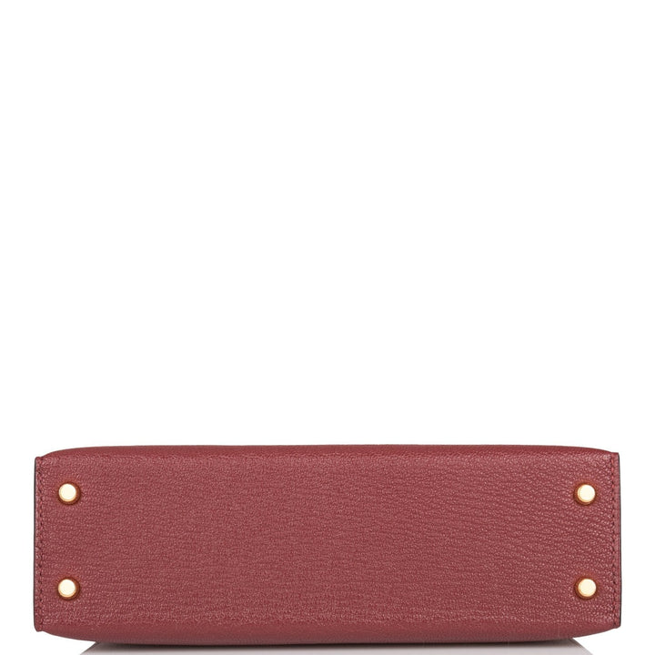 Top quality Hermes Kelly Sellier 20 Rouge H Chevre Gold Hardware