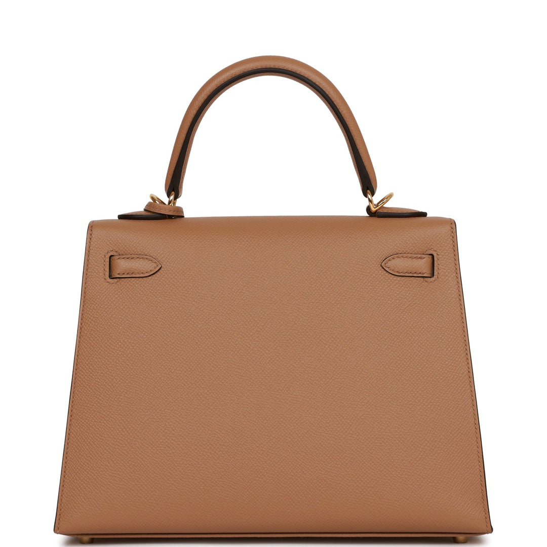 Hermes Kelly 25 Sellier Chai Epsom Gold Hardware