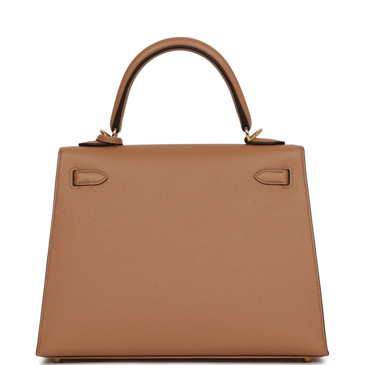 Hermes Kelly 25 Sellier Chai Epsom Gold Hardware