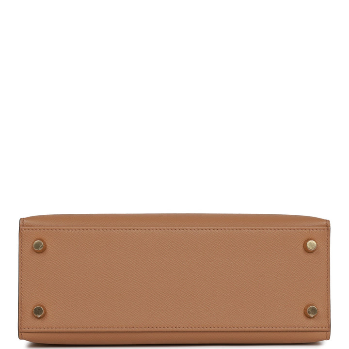 Hermes Kelly 25 Sellier Chai Epsom Gold Hardware