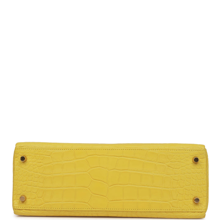 Top quality Hermes Special Order (HSS) Kelly Retourne 32 Mimosa Matte Alligator Gold Hardware