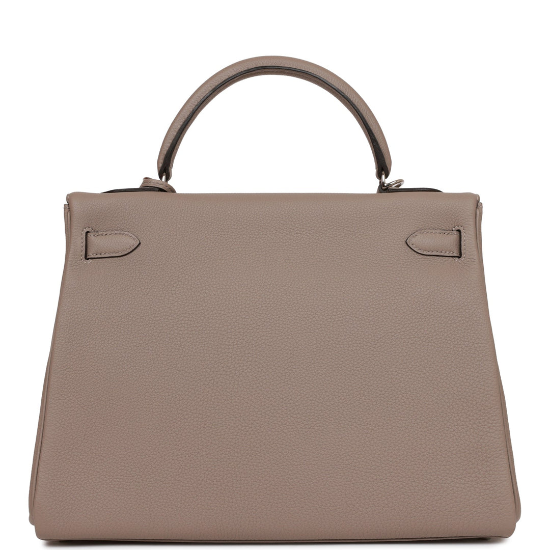 Hermes Kelly 32 Retourne Gris Asphalte Togo Palladium Hardware