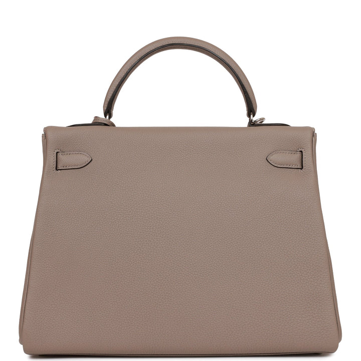 Hermes Kelly 32 Retourne Gris Asphalte Togo Palladium Hardware