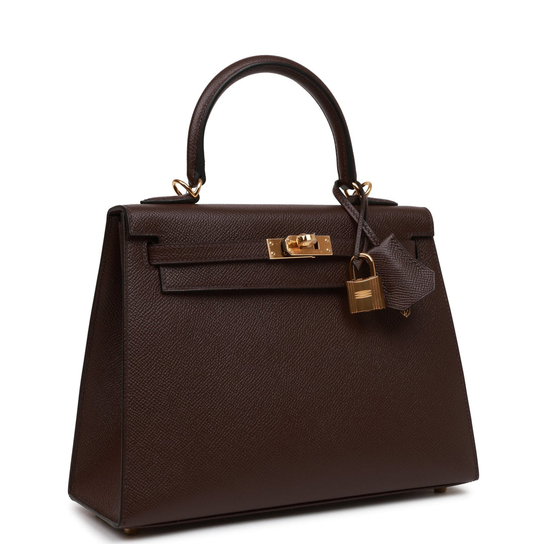 Hermes Kelly 25 Sellier Rouge Sellier Epsom Gold Hardware
